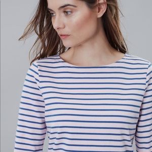 JOULES HARBOUR LONG SLEEVE PINK & NAVY JERSEY TOP